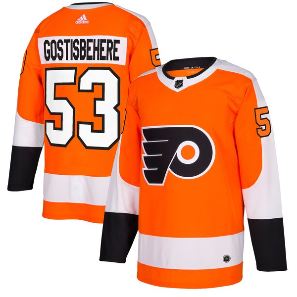 Men's Adidas Philadelphia Flyers #53 Shayne Gostisbehere Orange Stitched NHL Jersey